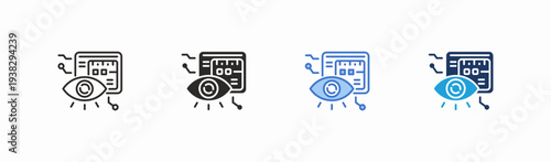 Set of perceiver icon collection in multiple style. Icon suitable for web and mobile application