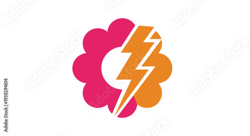 Electricity Bolt Energy Power Symbol Logo.