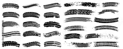 Realistic Tire Skid Marks Overlay PNG Transparent Background for Racing and Speed Motion Design