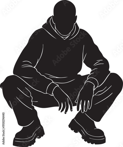 Modern High Fashion Squat Streetwear Chunky Boots Silhouettes