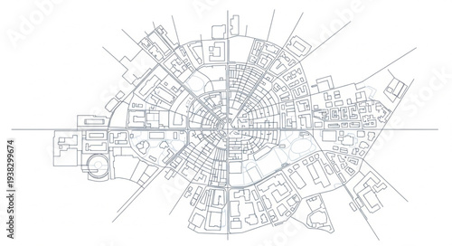 Urban Map Blueprint City Plan.