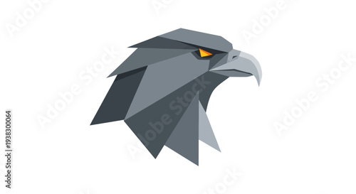 Geometric Eagle Head Close Up.