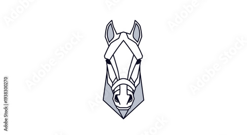 Geometric Horse Head Illustration Design Element.