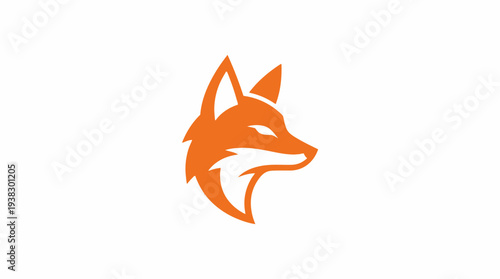 A stylized orange fox head logo with sharp features and a sleek design, facing right on a plain white background.