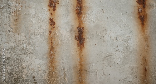 Concrete wall texture with visible rust and dirt accumulation in a vintage close up