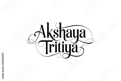 Akshaya Tritiya Decorative Calligraphy Typography Design