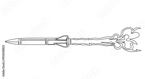 Vintage Rocket Ship Illustration Art.