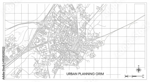 Urban Planning Map Diagram Illustration.