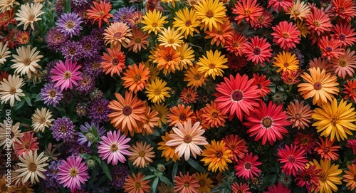Colorful Mussaenda flowers symbolizing natural seasonal transition