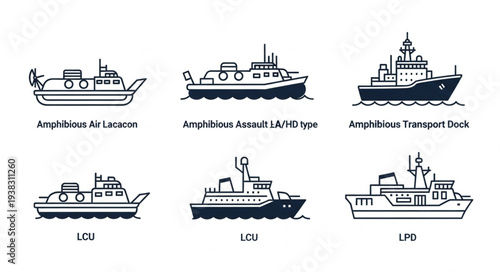 Various Naval Vessels and Ships.