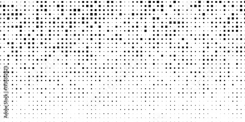 Abstract rectangle halftone gradient texture. Vanishing polka dot background. Repeating dots gradation simple abstract modern
