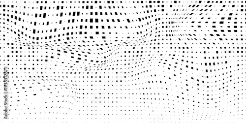 Abstract rectangle halftone gradient texture. Vanishing polka dot background. Repeating dots gradation simple abstract modern
