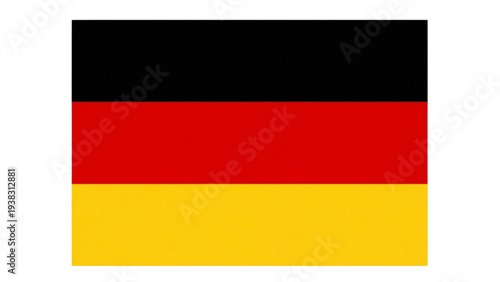 The national flag of Germany, a tricolor consisting of three equal horizontal bands of black, red, and gold, representing the country's rich history and heritage