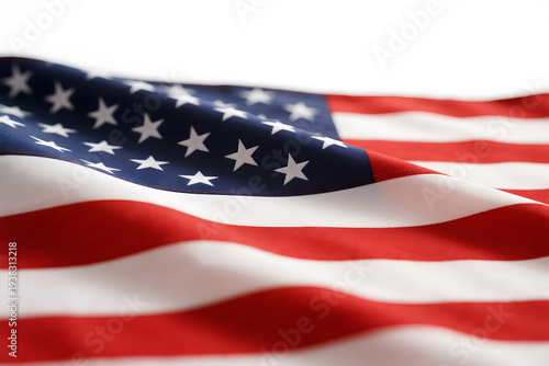 new US Independence Day Closeup of waving American flag