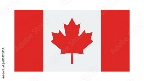Canada Flag with Maple Leaf - Official Symbol of the Canadian Nation