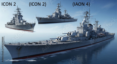 Warships at Sea Naval Vessels.