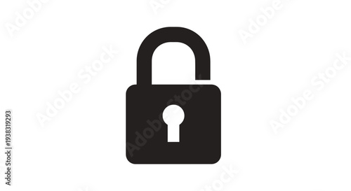 Security Lock Icon Flat Design