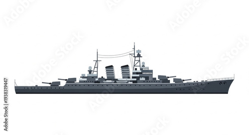 Warship Illustration Naval Vessel Ship.