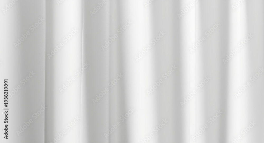 Obraz premium High quality front view of a white shower curtain in a bathroom setup