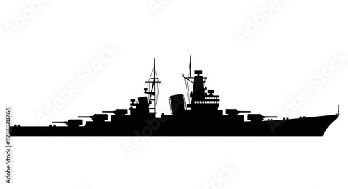 Warship Silhouette Naval Vessel.