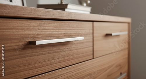 Wallpaper Mural Focused view of a dresser drawer with minimalist handles illustrating fine workmanship and current design trends Torontodigital.ca