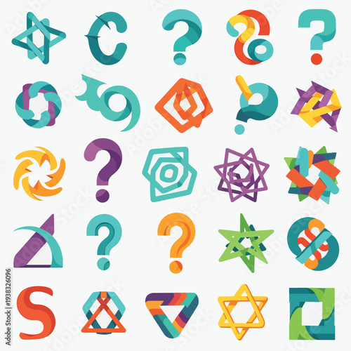 Colorful Punctuation and Symbols Set
