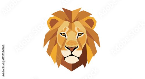 Lion Face Closeup Illustration Graphic Design.