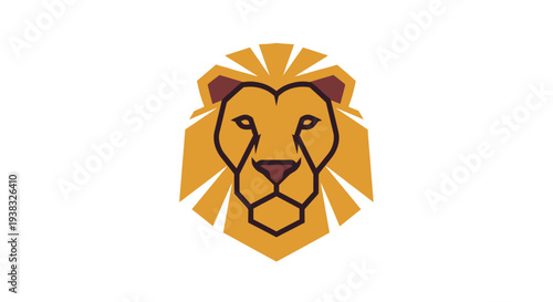 Lion Face Logo Illustration Design.