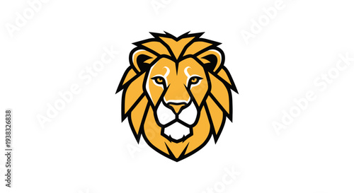 Lion Head Illustration Graphic Design Element.