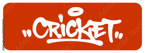 Cricket Graffiti Tag Inspired by the Traditional Sport and Technical Skill of Professional Match Play.