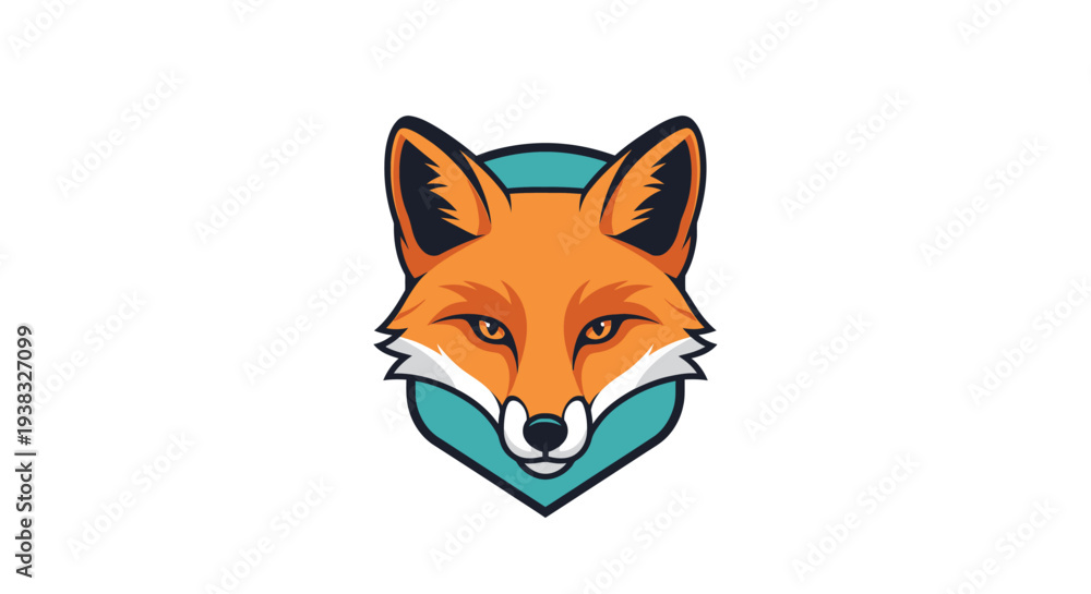 Obraz premium Illustration of a Fox Head Logo.