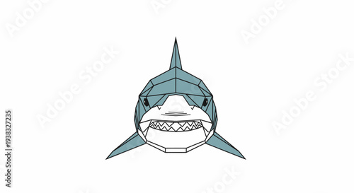 Illustration of a Shark with Open Mouth.