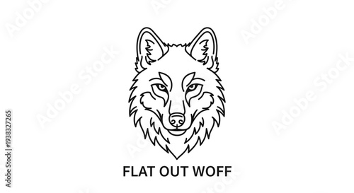 Illustration of a Wolf Head.