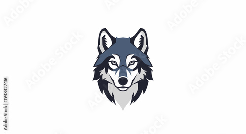 Illustration of a Wolf Head with Open Mouth.