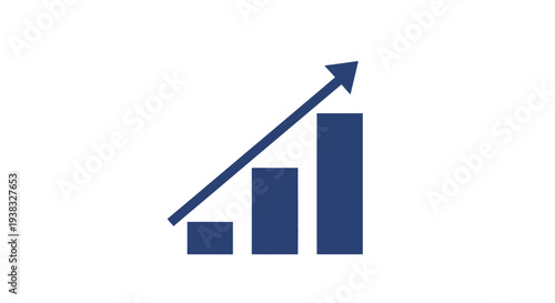 Increasing business growth chart graph.