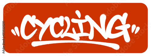 Cycling Graffiti Tag Capturing the Speed and Endurance of Professional Road Racing and Urban Biking.