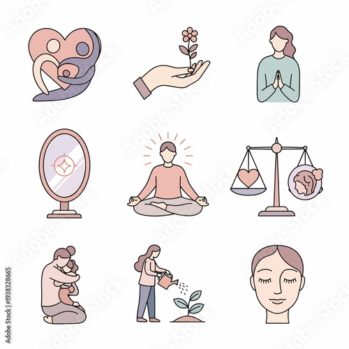 Mindfulness and Wellness Icons