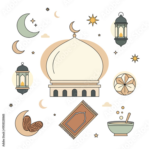 Ramadan Kareem Islamic Elements