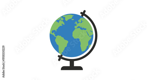 Globe on a black stand.