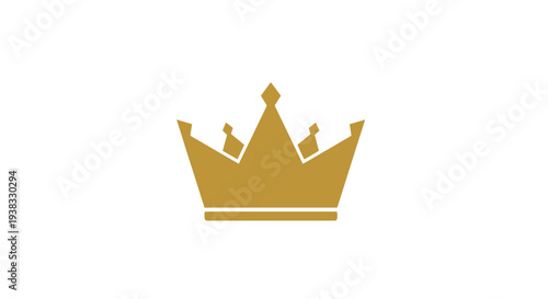 Golden Crown Icon Symbol Royalty.
