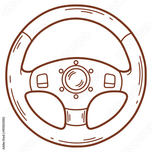 Steering wheel vector illustration for car enthusiasts automotive design and transportation related themes