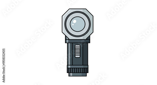 Retro Camera Flashgun - Vintage Photography Equipment Illustration