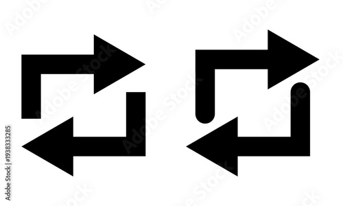 Conversion Icon Set. Data exchange vector symbols. Social media repost icons.