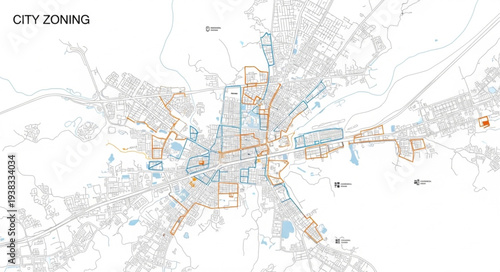 City Map Navigation Planning Route.