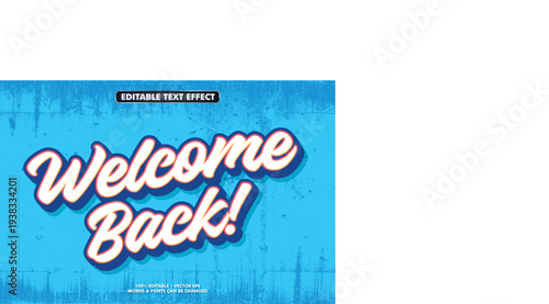 A vibrant blue background with editable text effect in white and blue colors, cracker style