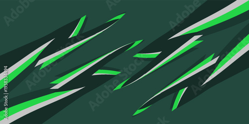 Diagonal speed lines in green for automotive design eps 10