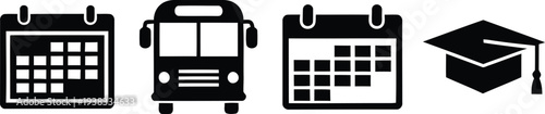 Transportation and scheduling icons