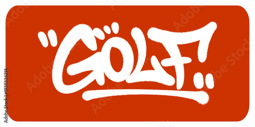Golf Graffiti Tag Inspired by the Precision and Focus of Professional Golfing in a Bold Urban Street Art Aesthetic.