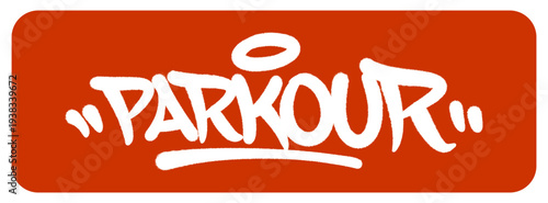 Dynamic Parkour Graffiti Tag Inspired by Urban Free Running Movement and the Freedom of the Streets.