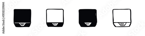 Smart Speaker Device Icons. Voice Assistant and Home Automation Technology Symbols.